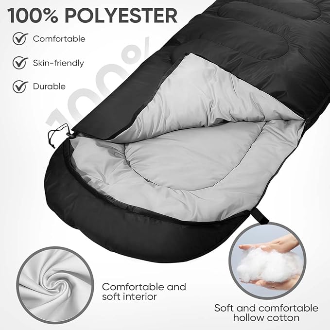 OBTANIM Sleeping Bags Portable Waterproof Camping Sleeping Bag for Adults Kids 4 Seasons Cold Weather or Warm Backpacking Hiking Mountaineering Indoor Outdoor Use