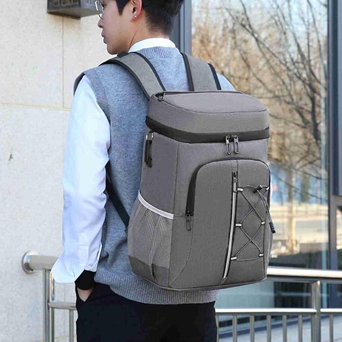 Insulated Cooler Backpack Leak Proof Aluminum Foil Inner Oxford Exterior for Camping Hiking Outdoors