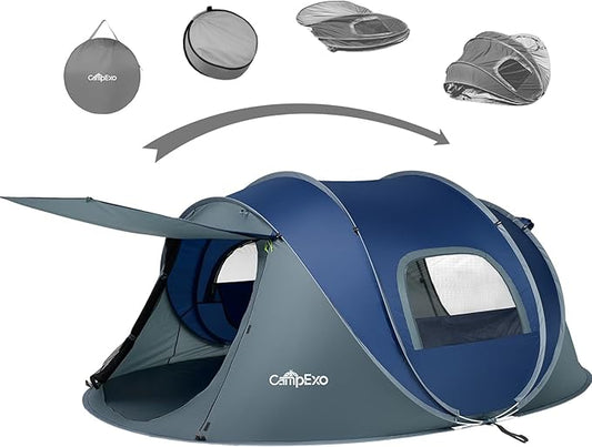 Camping Tent, Pop Up Instant Tent for 2-3 Person, Sets Up in Just Seconds, Waterproof Durable Tent with Carry Bag for Camping Hiking Outdoor