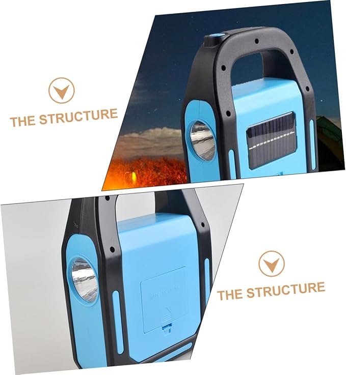 Rechargeable Work Light Solar Powered Emergency Lantern Camping Light with USB Charging for Outdoor Activities Power Outages and Emergency Situations