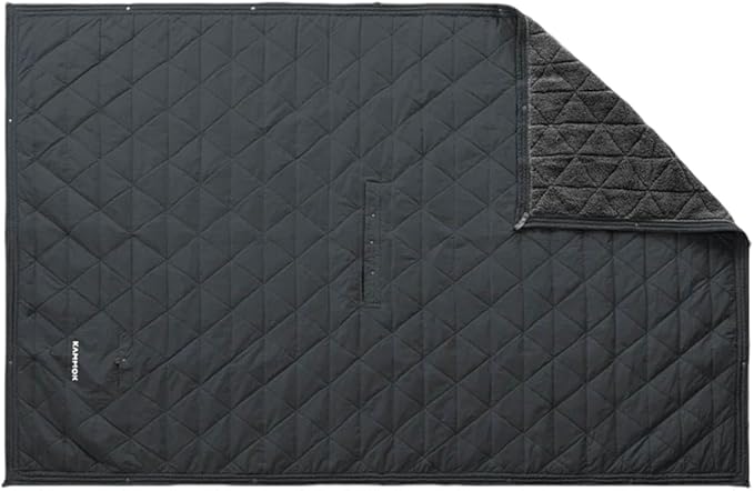 KAMMOK Mountain Blanket - Ultra-Plush Fleece, Water Resistant, Portable, Durable, Indoor/Outdoor Camp Blanket (84 in × 50 in) - Granite Gray