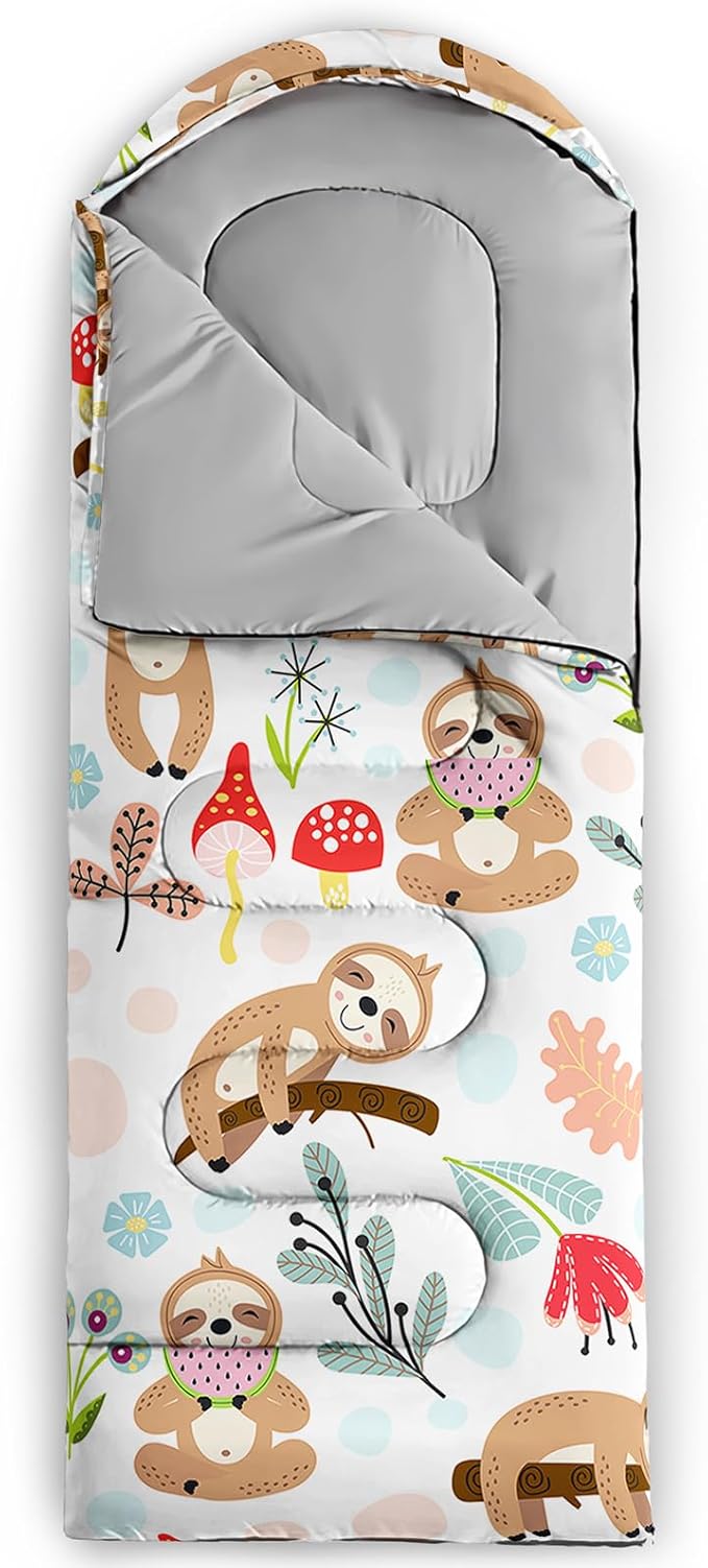 QOOMO Camping Sleeping Bags,3 Season Warm & Cool Weather,Lightweight,Waterproof Sleeping Bags for Adults & Kids,Traveling,and Outdoors,Camping Gear Equipment