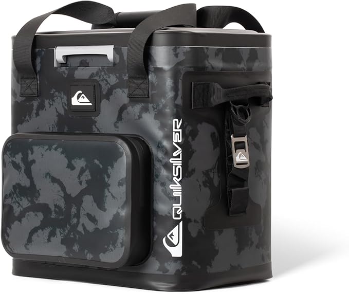 Quiksilver Zipperless Backpack Cooler 30L, Holds 36 Cans, 48 Hour Insulation, Leakproof & Waterproof Design, Heavy Duty TPU, IPX7, Padded Straps, Kangaroo Pockets