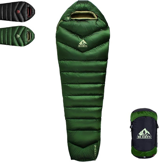 Down Backpacking Sleeping Bag 620FP, Lightweight Sleeping Bag for Adult Backpacking, Hiking, Camping. with Compression Bag.
