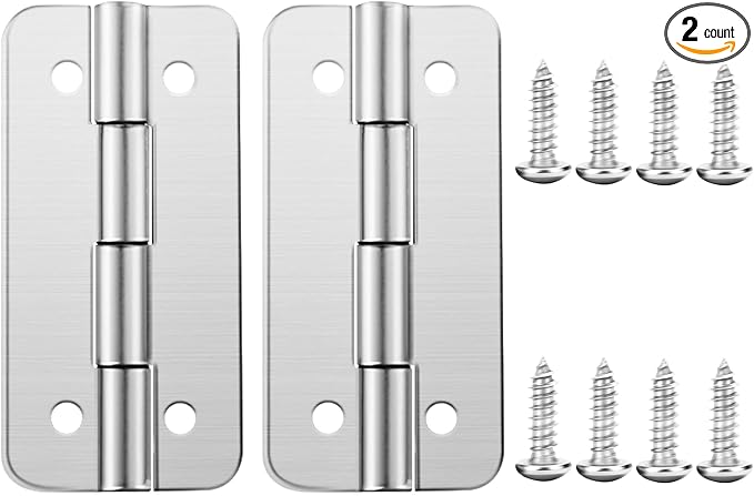 LBB-Parts Cooler Hinges for Igloo Ice Chests, Stainless Steel Replacement Hinges with Screws, Fits Igloo Rectangular Coolers 25-165 Qt, Replaces Part #24005