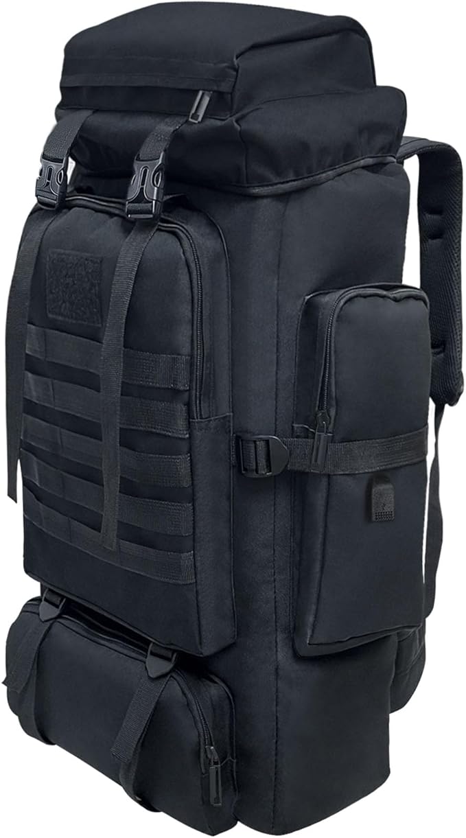80L/100L Hiking Camping Backpack Outdoor Travel Climbing Rucksack Military Trekking Knapsack Molle 3 Days Assault Pack
