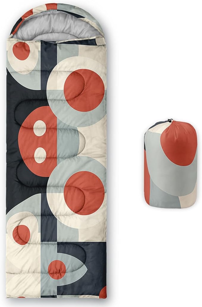 Kids Sleeping Bag for Boys Girls,Bohemian Cowboy Print-Lightweight Warm Portable Outdoor Indoor-Waterproof Cold Weather Resistant Sleeping Bag for Camping Hiking