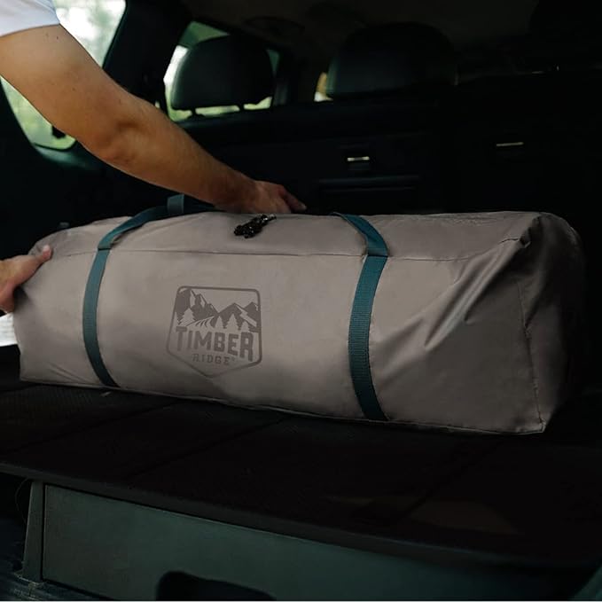 TIMBER RIDGE 5 Person SUV Tent Weather Resistant Portable for Car SUV Van Camping, Includes Rainfly and Storage Bag, 10' W X 8' L X 7.1' H