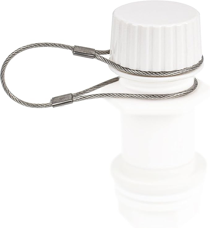 Threaded caps with Stainless tetherDrain Plug Caps for Igloo,Threaded Drain caps for Cooler,Set of 2