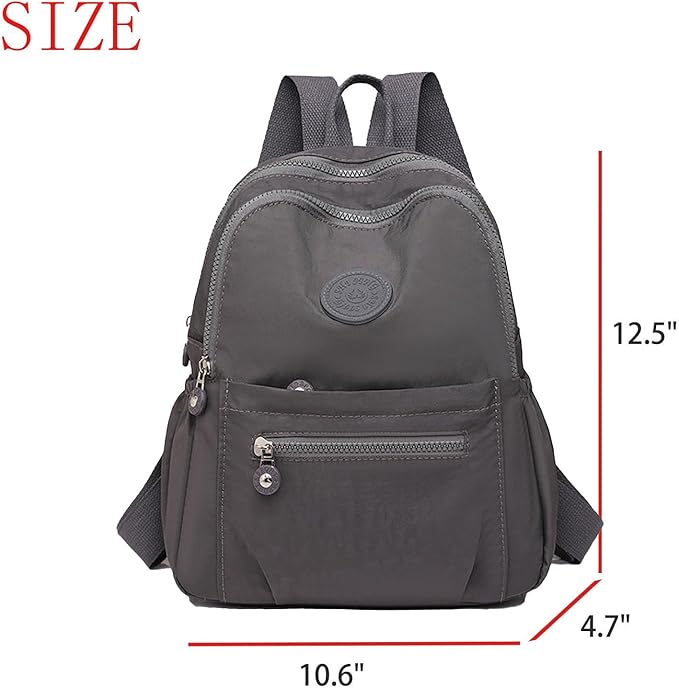 Simple Casual Solid Color Lightweight College Work Backpack Anti Theft Travel Backpack Daypack for Women (Grey)