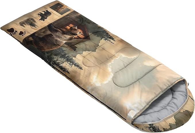 AILONEN Girls Pink Camping Sleeping Bags,Lightweight & Waterproof,3 Season Warm & Cool Weather,Cute Bow Duck Print Sleeping Bags for Kids,Girls,Adults Travelling,Outdoors