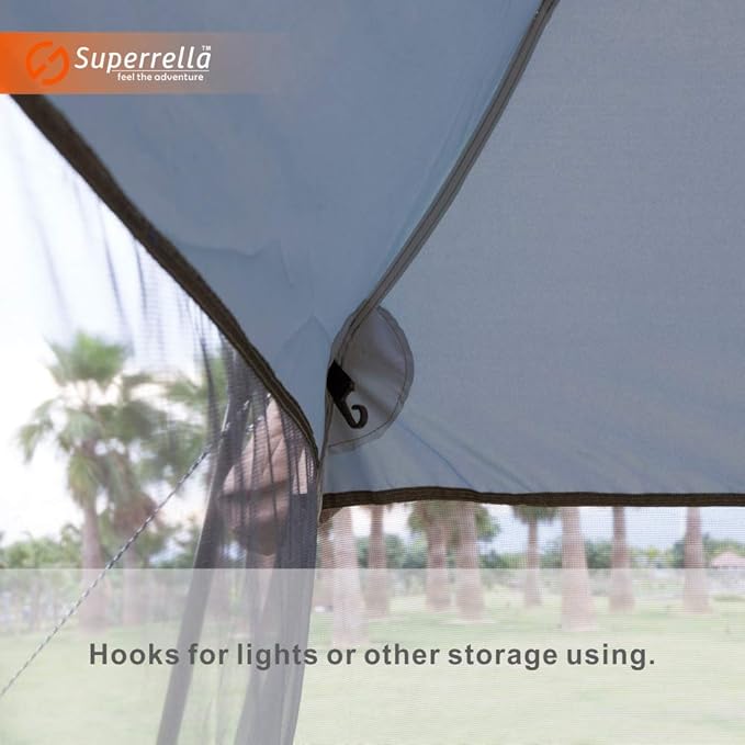 Screen House 13x9 Ft Canopy Tent Sun Shade Shelter Perfect for Outdoor Activities, Blue