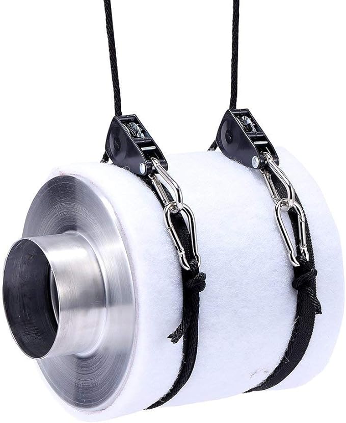 iPower GLROPEMG4X8 8-Pair 1/4 Inch 8-Feet Long Heavy Adjustable Duty Rope Clip Hanger Reinforced Metal, Black