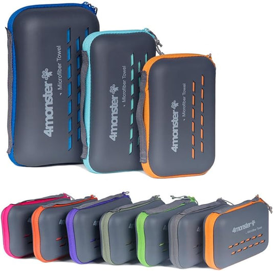 4Monster Camping Towels Super Absorbent, Fast Drying Microfiber Travel Towel, Quick Dry Ultra Soft Compact Gym Towel for Swimming Beach Hiking Yoga Travel Sports Backpack (47.00" x 23.60", Purple)