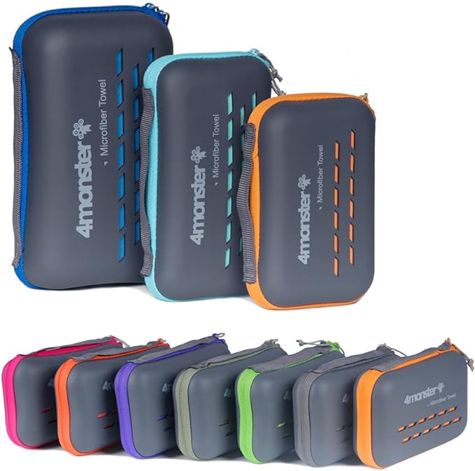 4Monster Camping Towels Super Absorbent, Fast Drying Microfiber Travel Towel, Quick Dry Ultra Soft Compact Gym Towel for Swimming Beach Hiking Yoga Travel Sports Backpack (47.00" x 23.60", Rose)