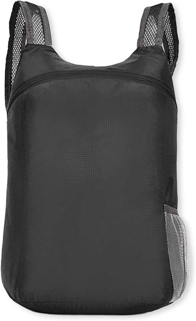 Lightweight and Thin Foldable Backpack, Climbing Bag, Hiking Daypack,20L Waterproof Travel Packable Rucksack (Black)