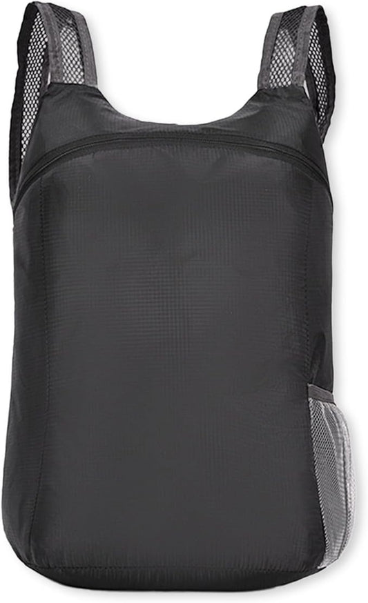 Lightweight and Thin Foldable Backpack, Climbing Bag, Hiking Daypack,20L Waterproof Travel Packable Rucksack (Black)