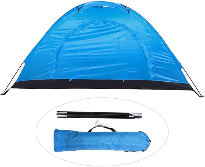 01 Camping Tent for Backpacking, Single Person Personal Bivy Tent, Outdoor Single Person Leisure Waterproof Tent for Camping Fishing Climbing(Blue)