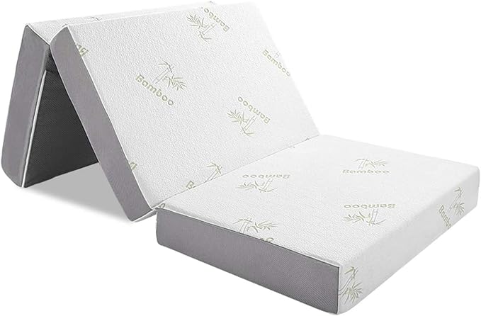 Inofia Full Folding Mattress, 5 Inch Trifold Memory Foam Mattress with Ultra-Soft Removable Cover - for Camping, Guest, and Floor Foldable Bed - Full Size (73" x 52" x 5")