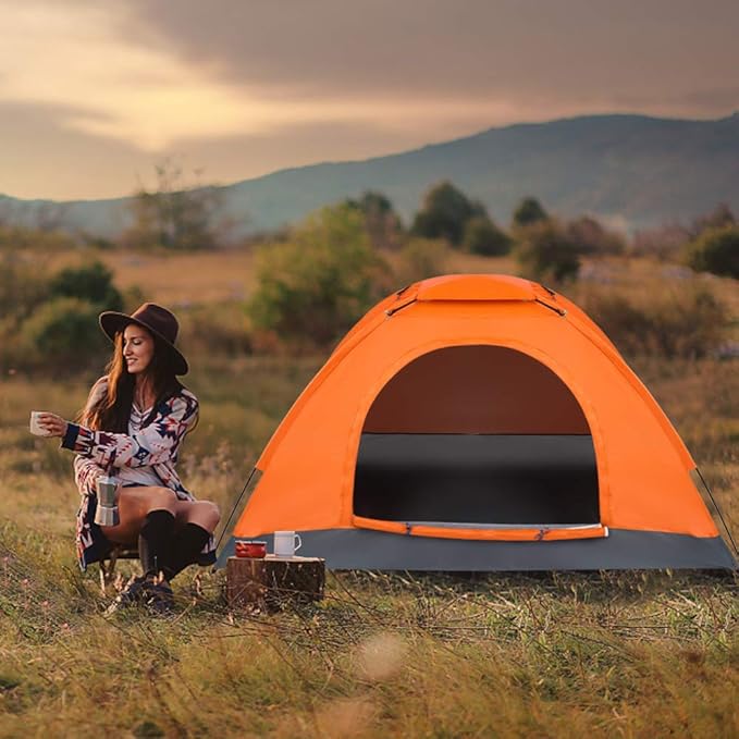 1-Person Camping Tent, Waterproof Windproof Tent with Easy Set up-Portable Dome Tents for Camping