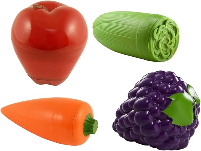 Hutzler Snack Attack Containers: Apple, Carrot, Grapes, Celery To-Go