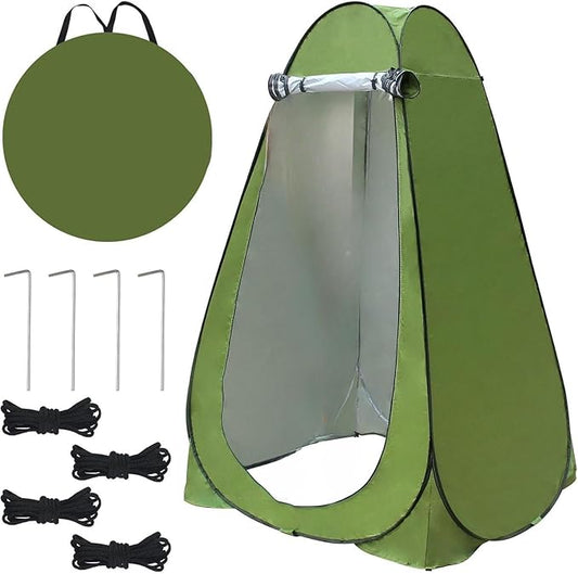 Portable Toilet with Pop Up Privacy Tent,XL Large Portable Toilet for Adults, Outdoor Camping Shower Tents Changing Room Emergency Folding Toilet Tent Kit with Carry Bag for Camping