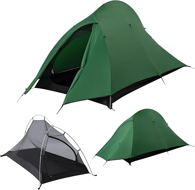 1-2 Person Lightweight Backpacking Tent - Waterproof Tent for 3 Season, Ultralight Camping Tent for Outdoor, Easy Setup for Sports, Hiking, Travel by Croosseoutdoors