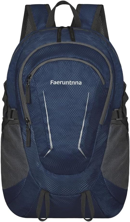 30L Large capacity Lightweight Packable Foldable Backpack，women and men Hiking backpack，Outdoors Travel Backpack (Navy Blue)