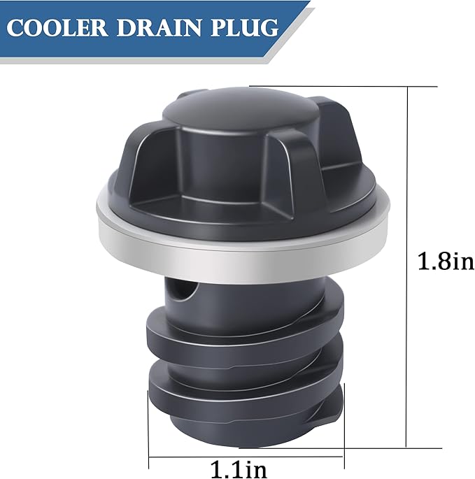 Cooler Plug for YETI, 2 Pack Cooler Drain Plug Replacement Compatible with Yeti's Line of Roadie, Tundra, and Tank & RTIC Coolers Leak-Proof Accessories, Small Size
