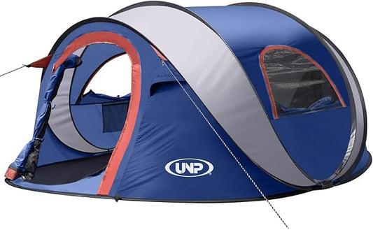 Pop-up Tent, 3 Person Camping Tent, Instant Portable Beach Tent, Easy Pop Up Shade Tents 2 Doors for Camping Hiking & Traveling with Carrying Bag