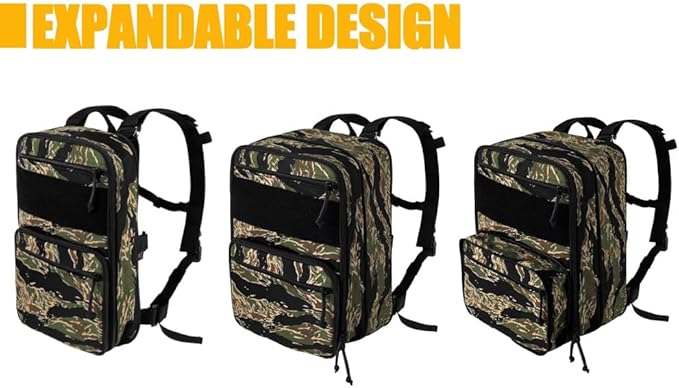 KRYDEX Tactical Expandable Backpack MOLLE Backpack for Travelling Hiking Hunting (GST)