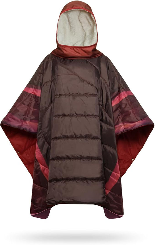 Camping Blanket, Poncho Wearable Hoodie Blankets Outdoor Waterproof Windproof