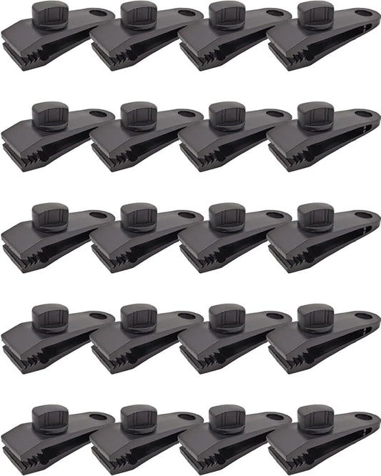 Tarp Clips, 20 Pack Heavy Duty Clamps for Tent