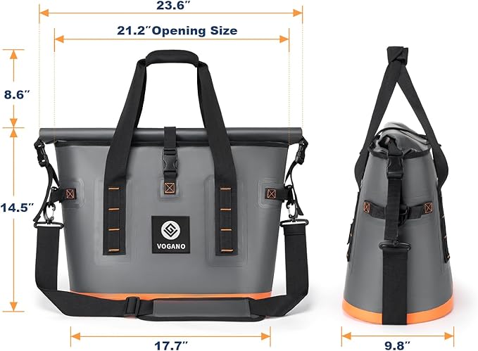 40 Can Soft Cooler Bag - Insulated Leak-Proof Large Cooler Bag with Roll-Top Waterproof Seal | Portable Ice Chest for Camping, Beach, Travel, Picnics | 12HR Cold Retention