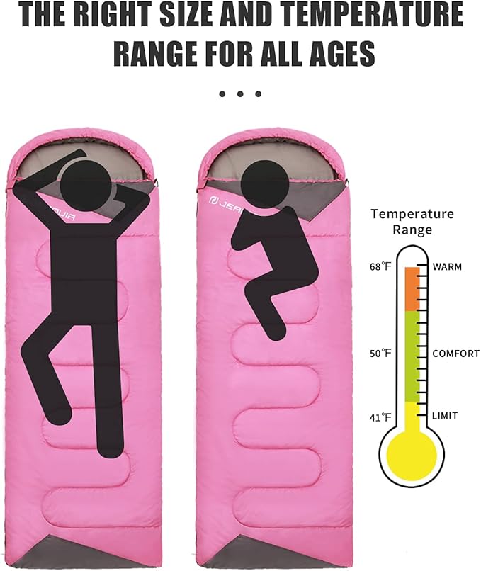 Sleeping Bags for Adults Cold Weather - 20 Degree Big&Tall Size Backpacking Lightweight Waterproof for Girls Boys Mens Teen Women for Camping Hiking Outdoor Travel Hunting with Compression Bags