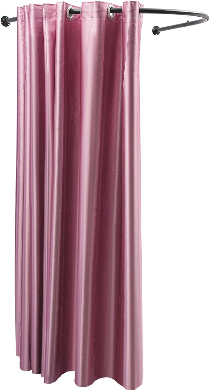 U-Dressing Room Privacy Protection Changing Room Divider, Clothing Store Fitting Room, Boutique Dressing Room, Curtain Divider (U-Shaped-Pink)