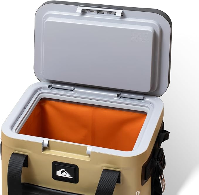 Quiksilver Zipperless Backpack Cooler 30L, Holds 36 Cans, 48 Hour Insulation, Leakproof & Waterproof Design, Heavy Duty TPU, IPX7, Padded Straps, Kangaroo Pockets