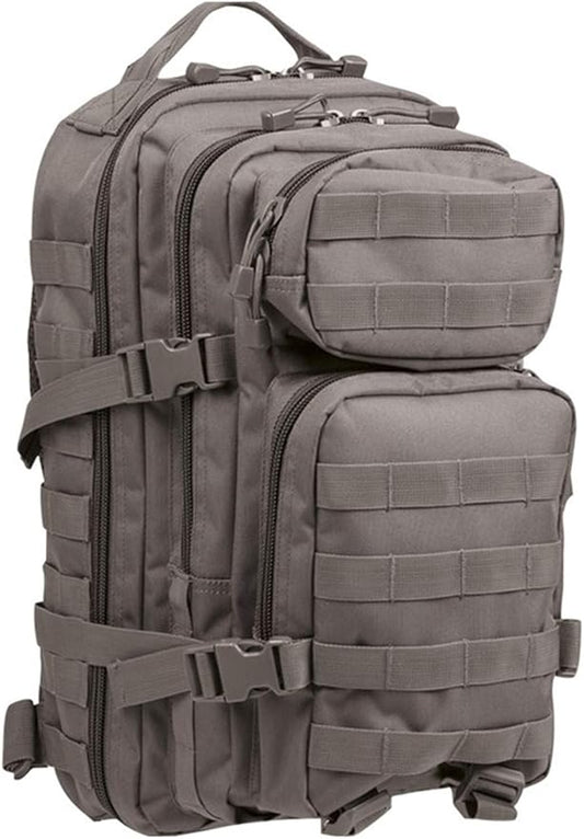 Mil-Tec Unisex Assault Pack - Rugged Durable Lightweight Ergonomic Versatile Tactical Outdoor Camping Hiking Backpack with Adjustable Padded Shoulder Straps & MOLLE Loops, Urban Gray, 20L