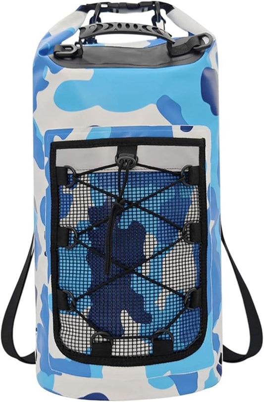 Yiju Waterproof Dry Bag Backpack Durability Lightweight Multifunctional Storage Bag for Travel Boating Camping Hiking, Blue