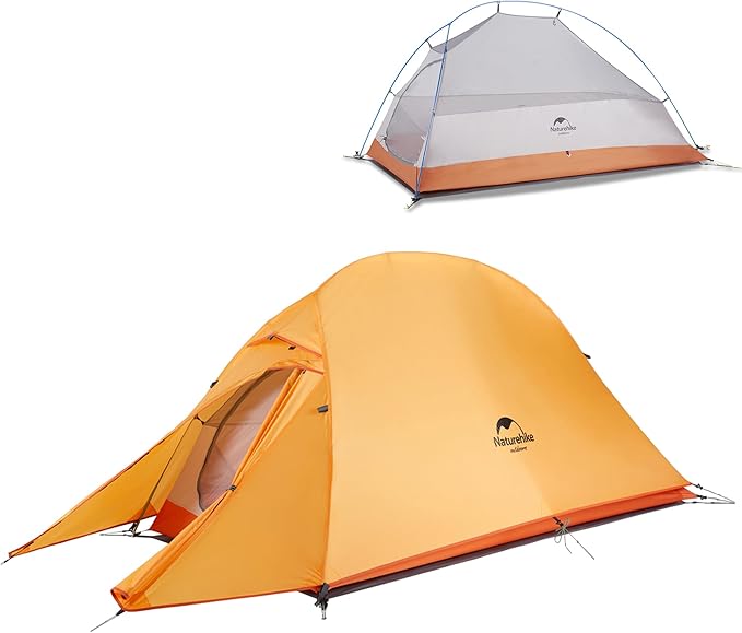 Naturehike Cloud Up 1 Person Tent, Lightweight Backpacking Tents for One Man, Waterproof Ultralight One Person Tent for Camping Hiking Backpacking