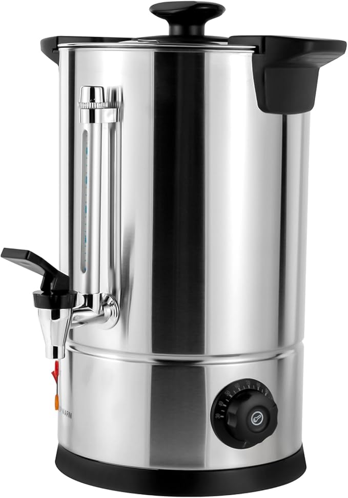8L/2.11gal Commercial Grade Stainless Steel Coffee Urn, Coffee Maker Hot Water Urn 1000W Upgraded Power, Quick-Brewing Coffee Maker for Home, Party, Office, Wedding