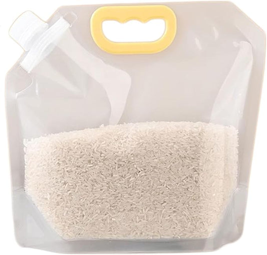 【15 Pack】Food Storage Bags Grain Moisture-proof Sealed Bags Stand Up Packaging Pouches Large Reusable Sealed Bag with Handle and Cap BPA Free,16.7"x14"