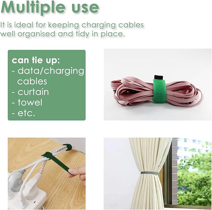 Garden Tie Green Strap Plant Supports Gentle on Plants Pre-Cut Design Tearable Reusable Sturdy Multi-Purpose for Home Garden Balcony Office (32.8ft × 0.6 inch, Green 2 Packs)