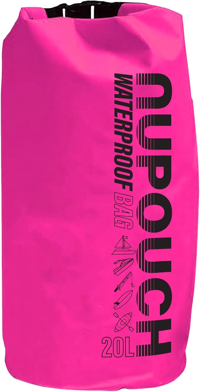 Nupouch Waterproof Dry Bag: 2L/5L/10L/20L Roll Top Lightweight Dry Storage Bag, Backpack for Travel, Swimming, Boating, Kayaking, Camping, or Beach