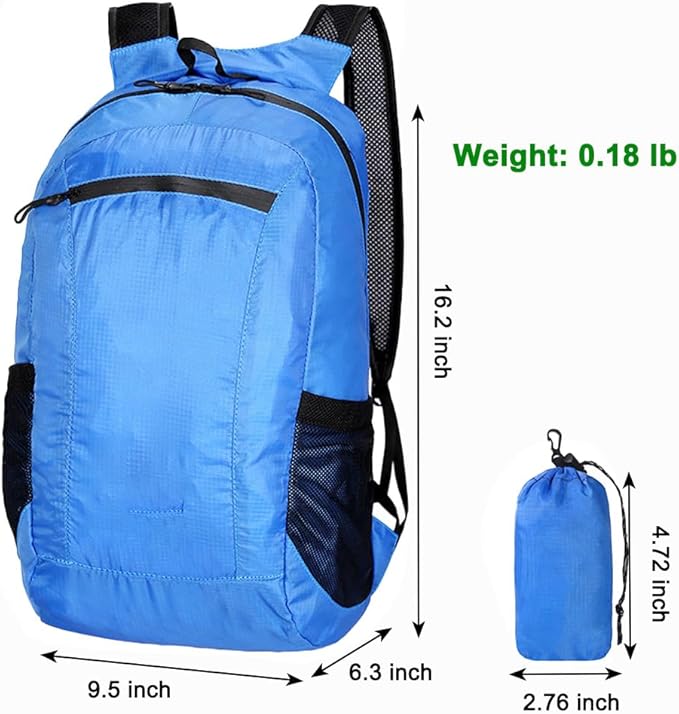 Foldable Daypack, Small Backpack, Hiking Backpack Daypack, Lightweight Waterproof Travel Packable Rucksack for Men and Women