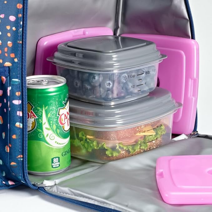 Cool Coolers by Fit & Fresh Slim Ice Packs, Quick Freeze, Space-Saving, Reusable Ice Packs for Lunch Boxes & Coolers