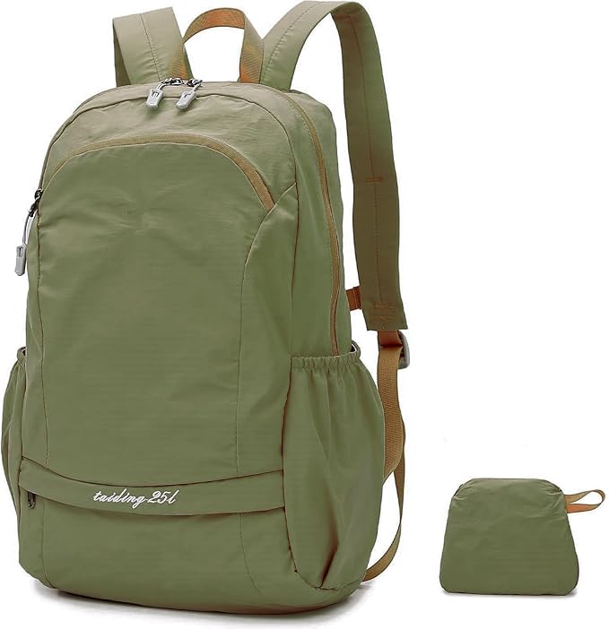 Fold Backpack-Lightweight Waterproof Packable Backpack for Travel and Outdoor, 25L Hiking Bag for Man and Women (24glv)