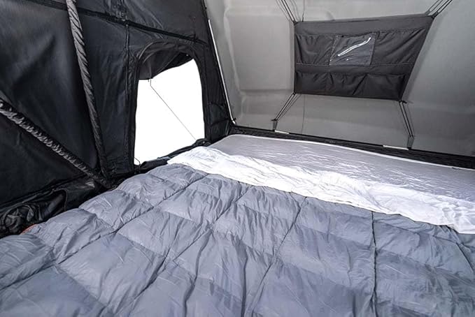 Condor Overland 2 XL Air Hard-Shell Roof Top Tent for Car Camping and Overlanding, Stamped Aluminum Shell, 3-4 Person Extra Large, Easy Assembly, Air Matress and Universal Mounting Brackets Included