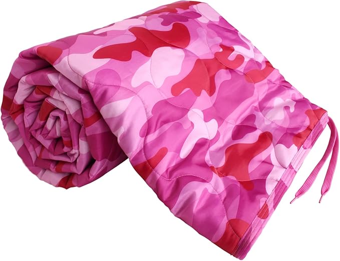 GRVCN Military Blanket - Camping Sleeping Bag with Zipper, Poncho Liner Thermal Insulated Blanket, Lightweight Portable Outdoor Hiking Survival Compression Carry Bag