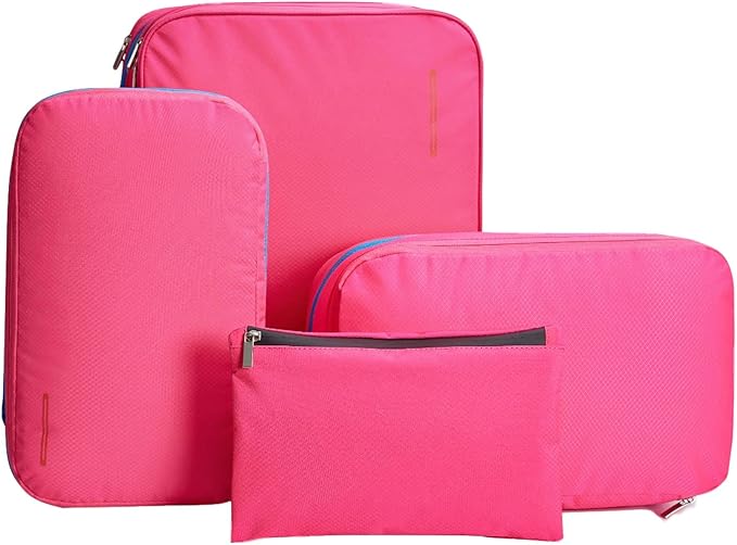 Bee Nesting Compression Packing Cube 2-Layer Travel Luggage Organizer with Wet Dry Separation Expandable Space Saver Bag for Suitcase and Backpack
